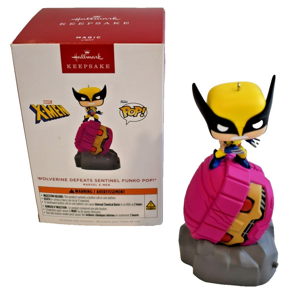 Hallmark Keepsake 2025 Wolverine Defeats Sentinel Funko Pop Magic Light Ornament